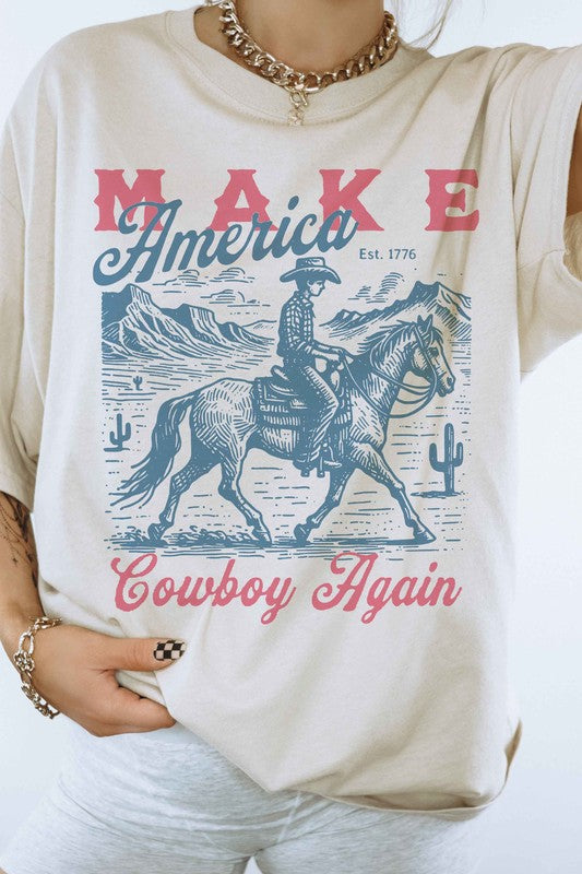 AMERICA COWBOY AGAIN GRAPHIC TEE