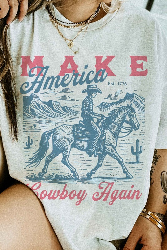 AMERICA COWBOY AGAIN GRAPHIC TEE