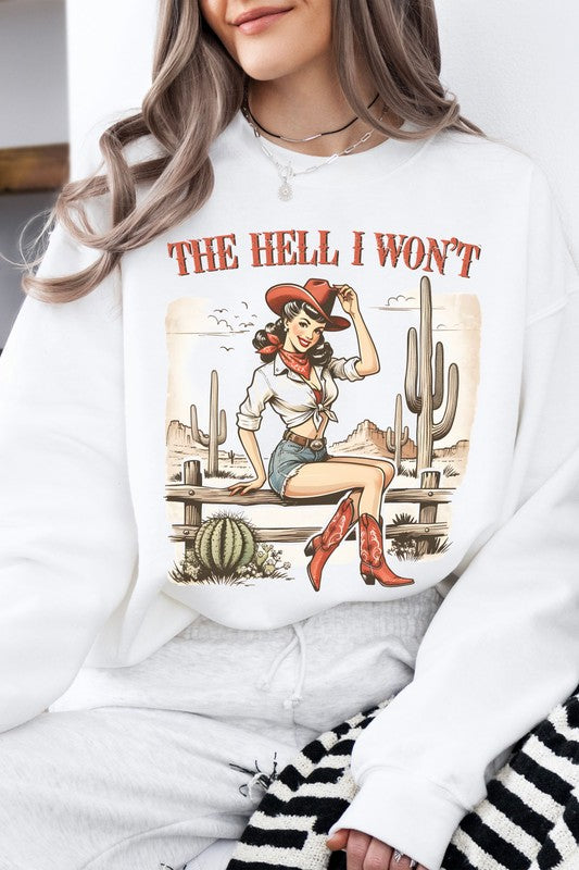 Western Cowgirl Fleece Graphic Sweatshirt