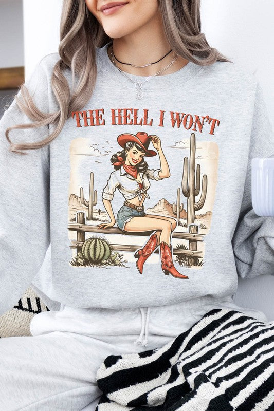 Western Cowgirl Fleece Graphic Sweatshirt