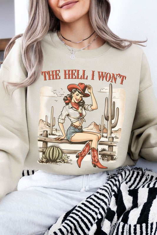 Western Cowgirl Fleece Graphic Sweatshirt